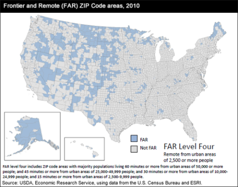 far4_2010fw_500x393 Frontier and Remote (FAR) Zip Code areas map, 2010; FAR Level Four