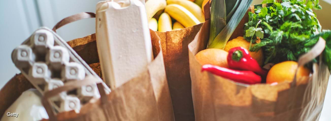 Bags of groceries