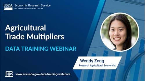 Graphic for Data Training Webinar: Agricultural Trade Multipliers