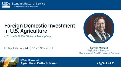 Ag Outlook Forum graphic for Clayton Michaud