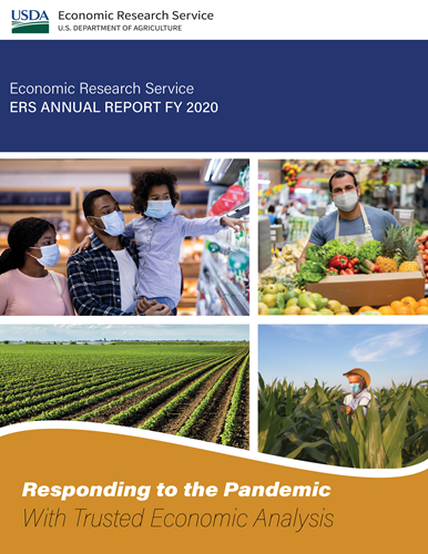 Economic Research Service. ERS Annual Report Cover for FY 2020. Responding to the Pandemic with Trusted Economic Analysis.