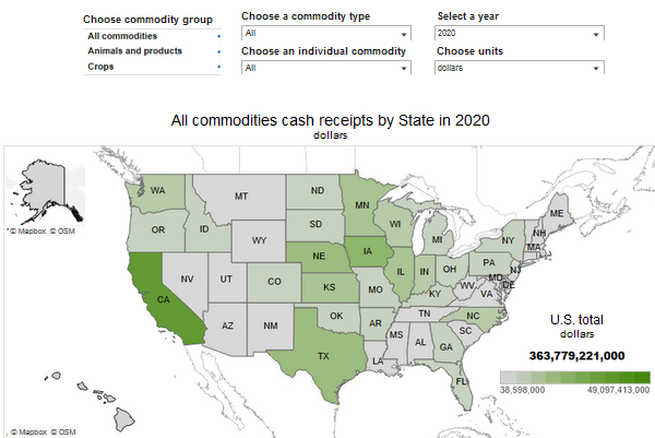 thumbnail Charts and Maps of U.S. Farm Income Statement Data