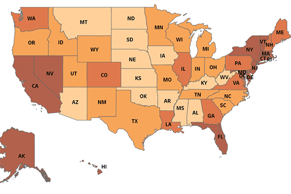 thumbnail Food away from home average price per meal by State and outlet