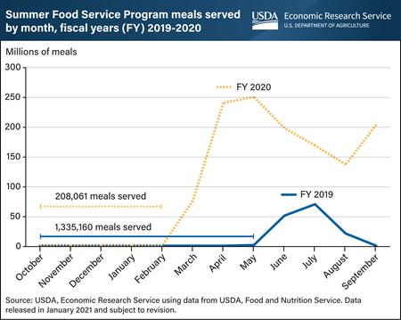 USDA’s Summer Food Service Program provided a record number of meals in fiscal year 2020