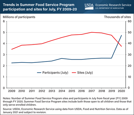 USDA's Summer Food Service Program served a record number of free meals despite fewer sites in fiscal year 2020