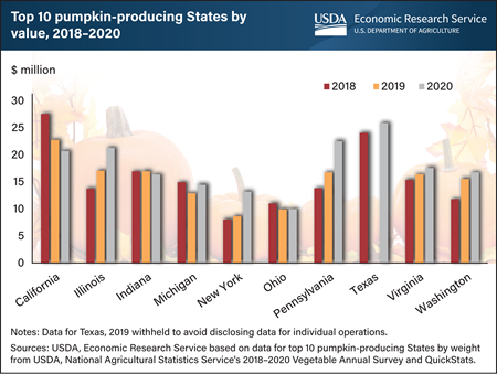 Texas carves new position leading the United States in pumpkin revenues