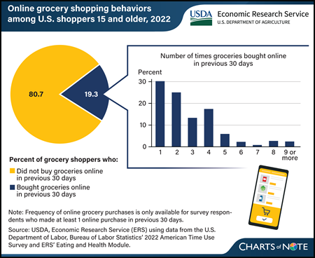 Nearly 20 percent of U.S. shoppers bought groceries online in 2022