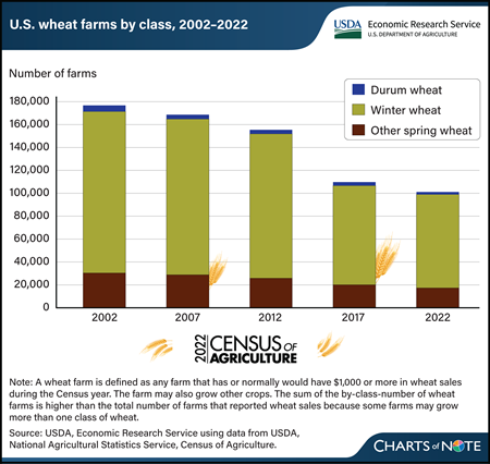 2022 Census of Agriculture: Fewer U.S. farms are growing wheat