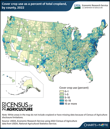 2022 Census of Agriculture: Cover crop use continues to be most common in eastern United States