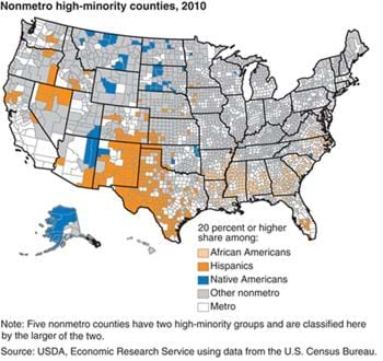 Nonmetro high-minority counties