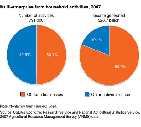 Off-farm business ventures generate more income than onfarm diversification