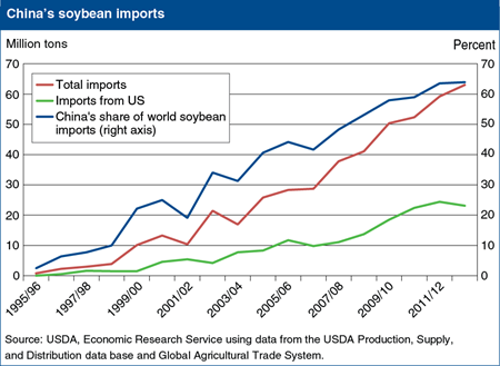 China has emerged as the world's dominant importer of soybeans, bolstering demand for U.S. exports