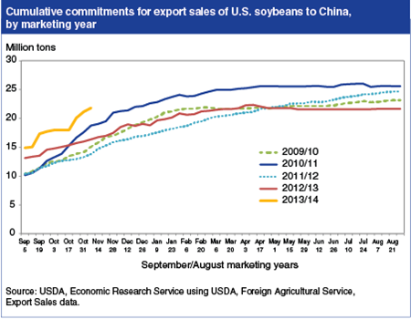 Export sales commitments to China drive U.S. soybean export market