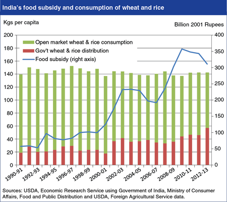 India's rising food subsidy leads to little change in food grain consumption