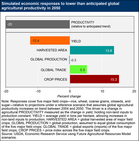The agricultural sector can adapt to uncertainty in future productivity growth