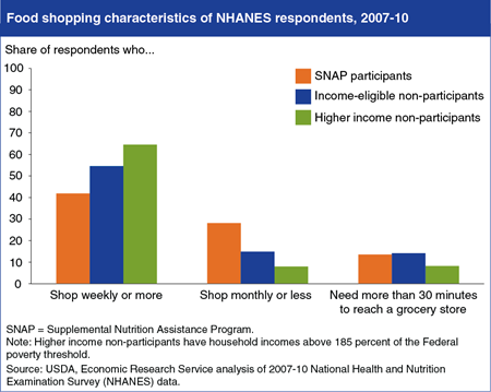 Grocery shopping patterns vary by income and SNAP participation