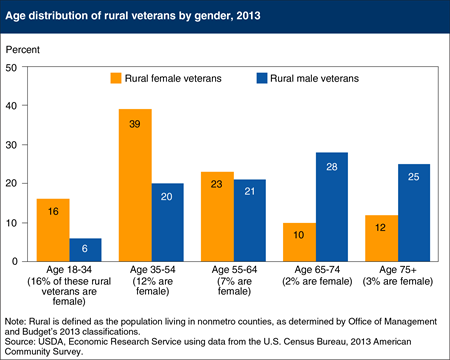 A growing female presence among rural veterans is likely to continue