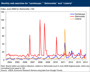 Spikes in Internet searches reflect consumers responding to food safety warnings