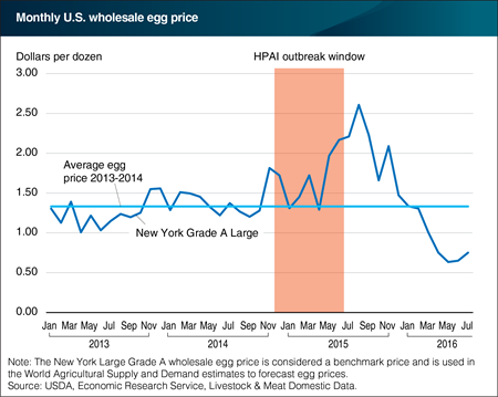 U.S. egg prices continue to adjust following the 2015 HPAI outbreak