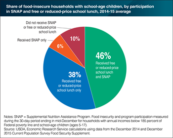 Over 80 percent of food-insecure households with school-age children receive free or reduced-price school lunches