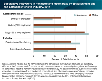 Some rural establishments are as likely to be innovative as their urban peers