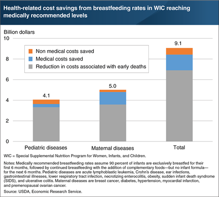Higher breastfeeding rates among WIC participants would yield health-related cost savings