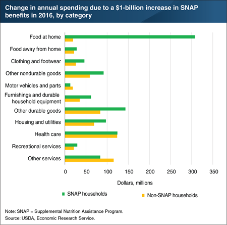 Higher SNAP benefits expand spending on food, and on other goods and services