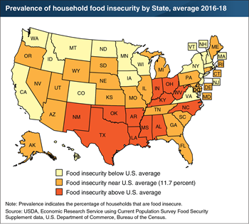 Food insecurity rates vary across States