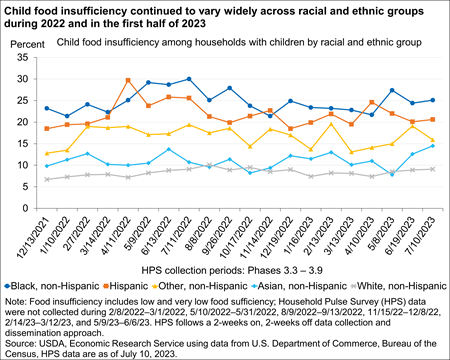 Chart shows food insufficiency among children varied across racial and ethnic groups