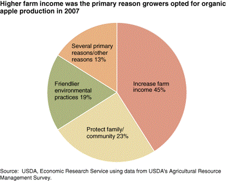 Higher farm income was the primary reason growers opted for organic apple production in 2007