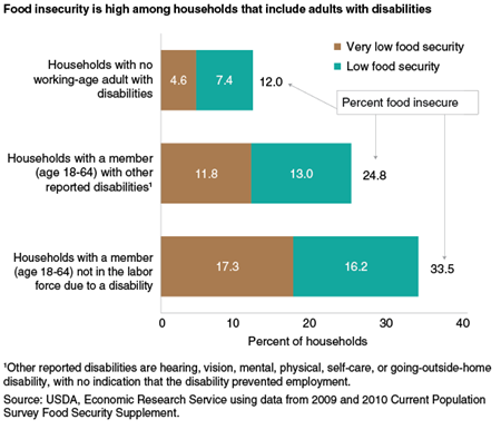 Food insecurity is high among households that include adults with disabilities