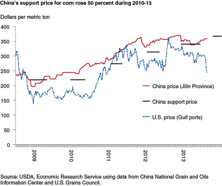 China's support price for corn rose