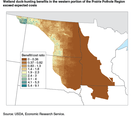 Wetland duck-hunting benefits in the western portion of the Prairie Pothole Region exceed expected costs