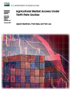 This is the cover image of the Agricultural Market Access Under Tariff-Rate Quotas report.