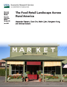 The cover image for the The Food Retail Landscape Across Rural America report.