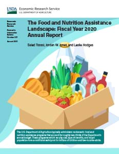This is the cove image for the The Food and Nutrition Assistance Landscape: Fiscal Year 2020 Annual Report report.