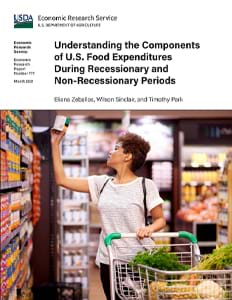 This is the cover image for the Understanding the Components of U.S. Food Expenditures During Recessionary and Non-Recessionary Periods report.