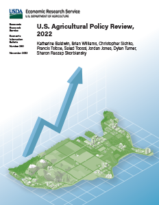 This is the cover image for the U.S. Agricultural Policy Review, 2022 report.