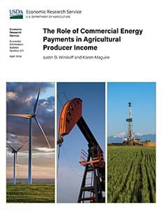 This is the cover image for the The Role of Commercial Energy Payments in Agricultural Producer Income report.